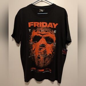 Friday the 13th Black and Orange Graphic Tee